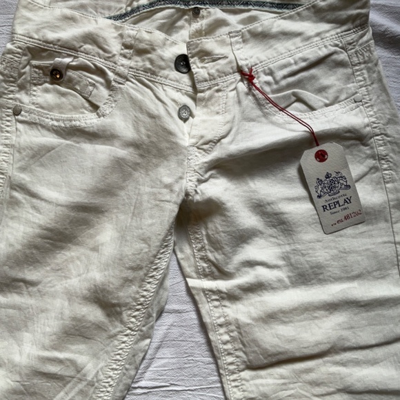 Original Replay 100 % linen pants sz 28/34 - Picture 4 of 6